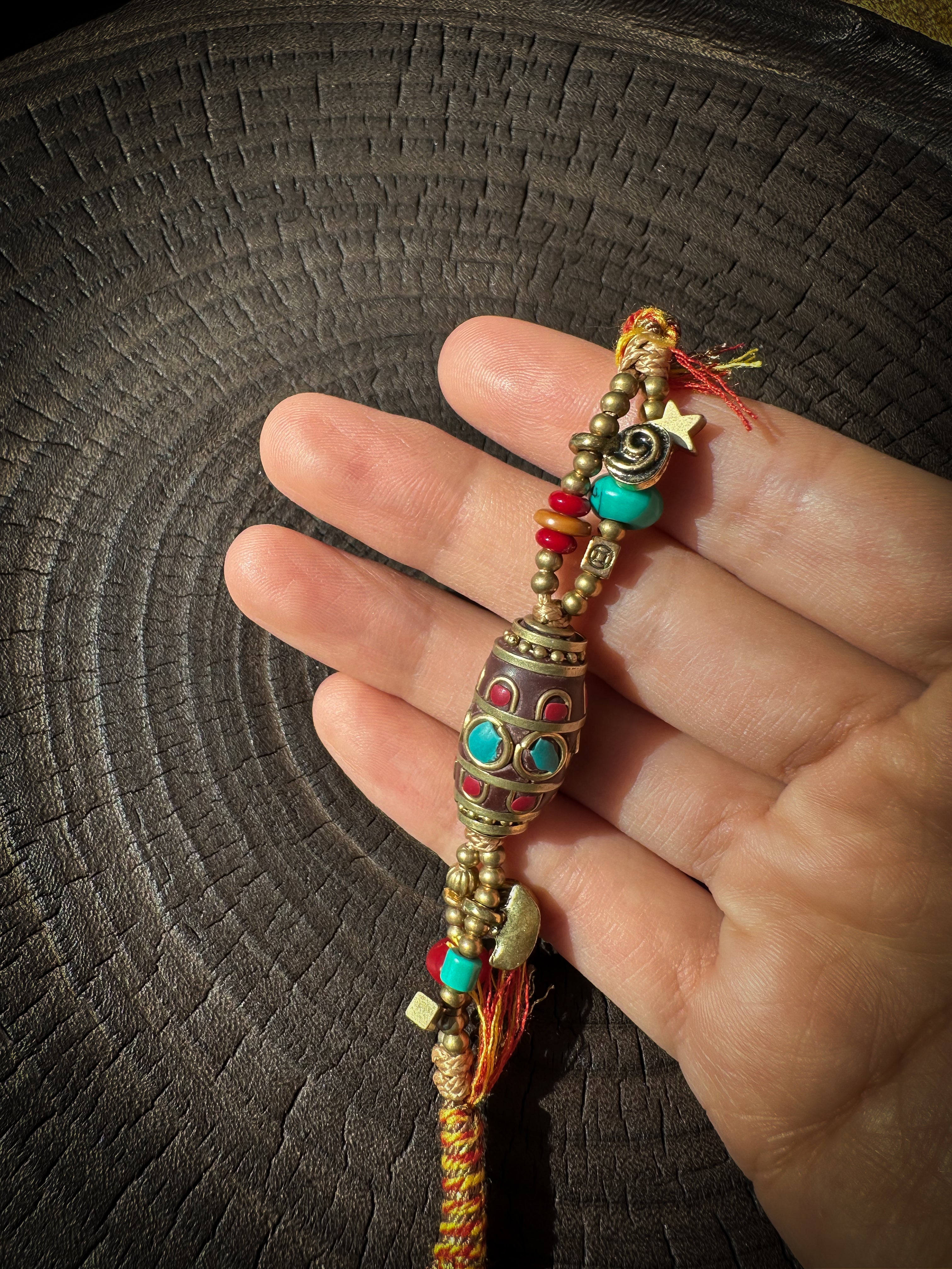 Tibetan Tribal Wax Rope Bracelet – A Vintage and Adjustable Handcrafted Accessory