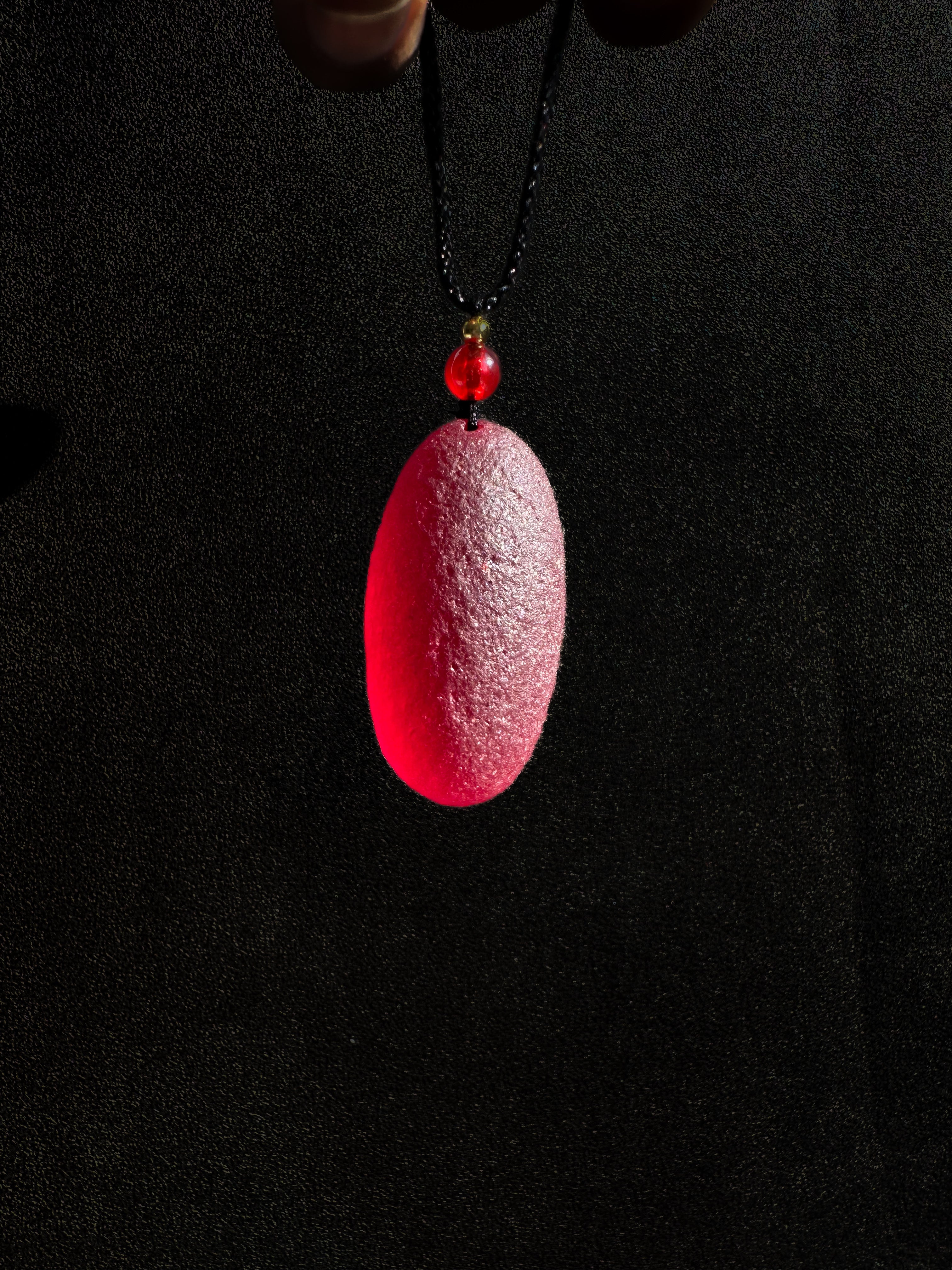 Wine Red Energy Stone Pendant – A Source of Vitality and Balance
