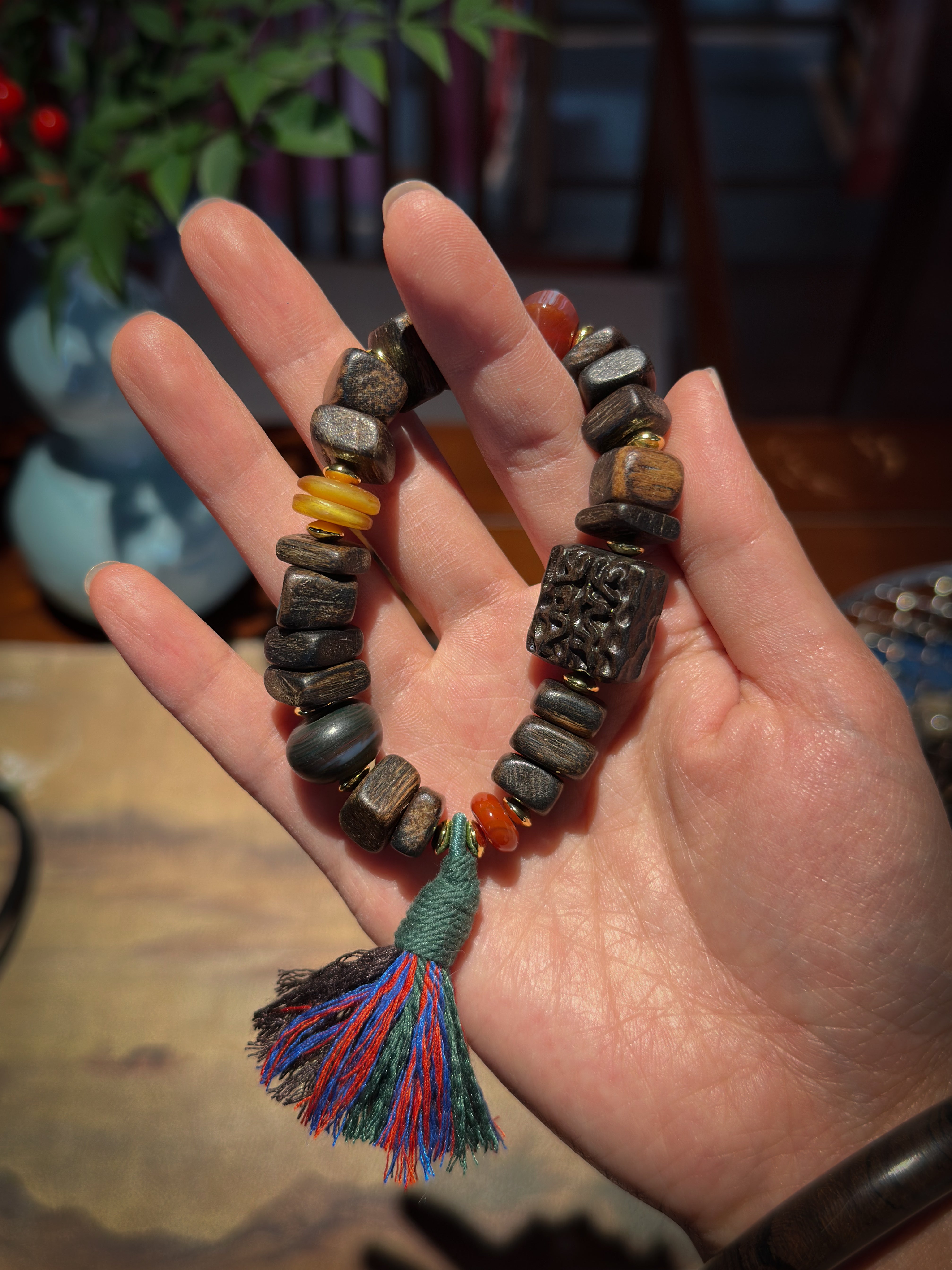 Heiliges Adlerholzarmband – Dalagan Freestyle Beads