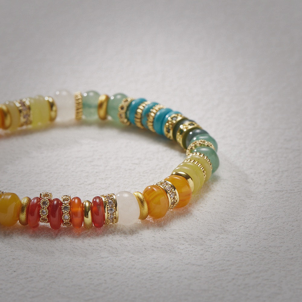 Pulsera de piedras preciosas arcoíris: una celebración de alegría, energía y fortuna
