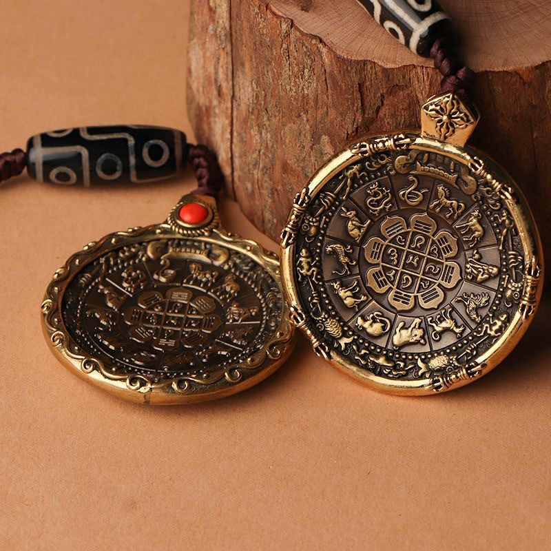 Nine Palaces Eight Trigrams Zodiac Pendant – A Symbol of Balance and Fortune