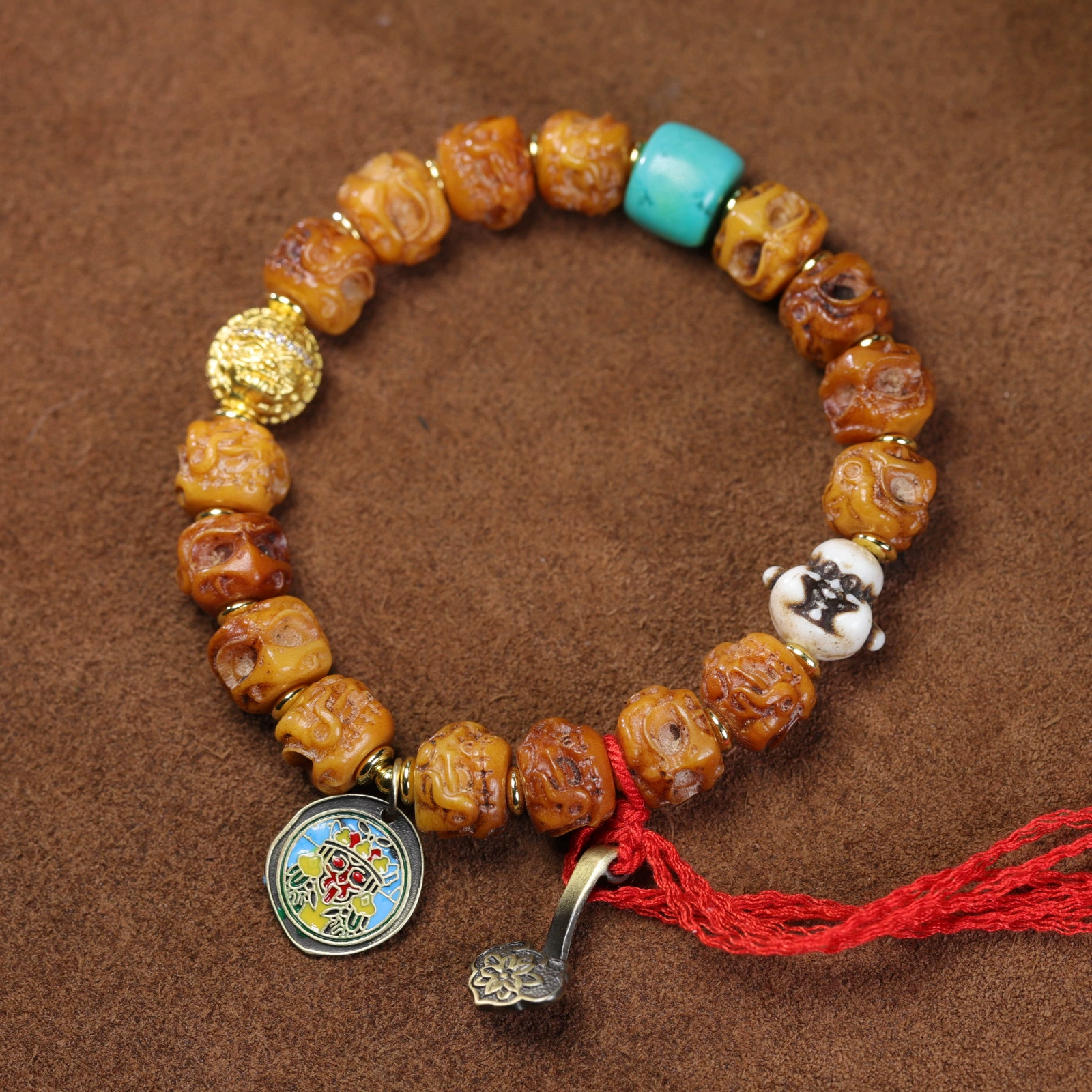 Handgefertigtes Zajilam-Armband aus tibetischem Yakknochen – Spirituelle Handwerkskunst und einzigartiges Design