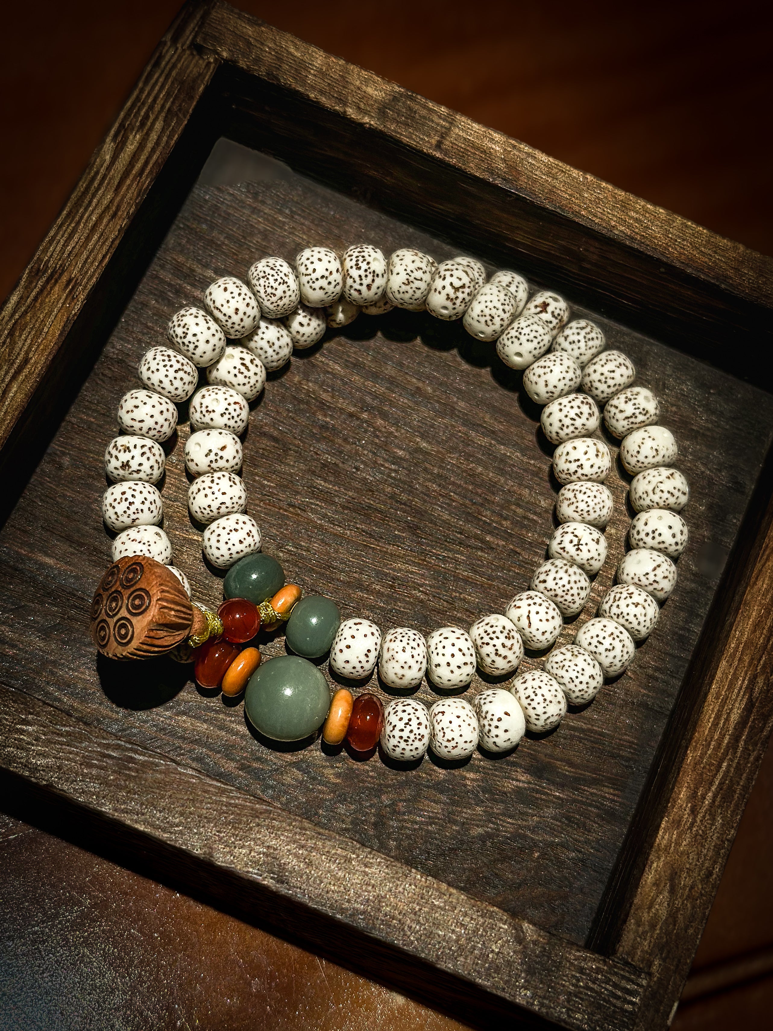 Sacred Bodhi Mala Bracelet – Double Strand with Timeless Wisdom