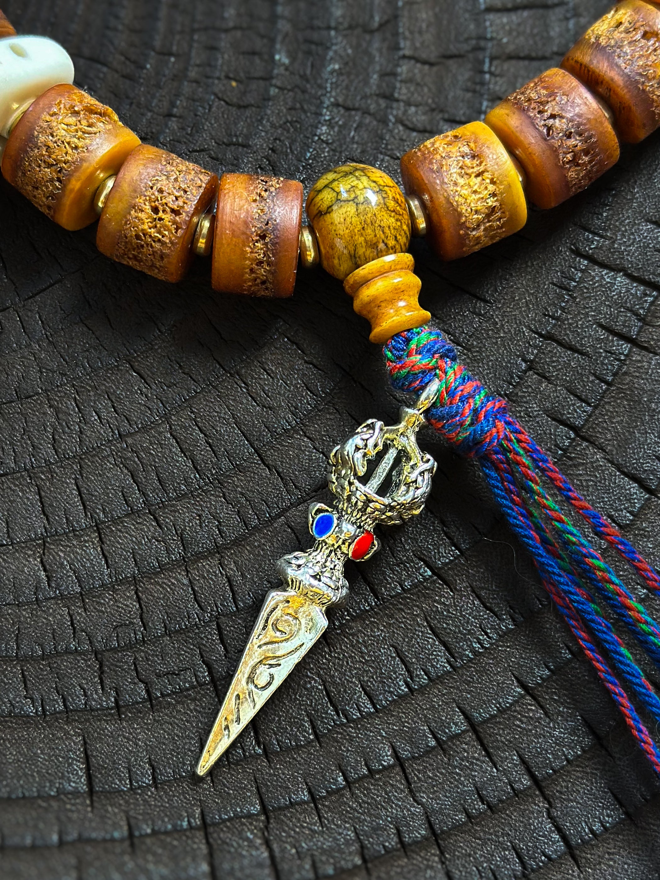 Yak Skull Amber Gabba Bracelet – Tibetan Strength and Protection