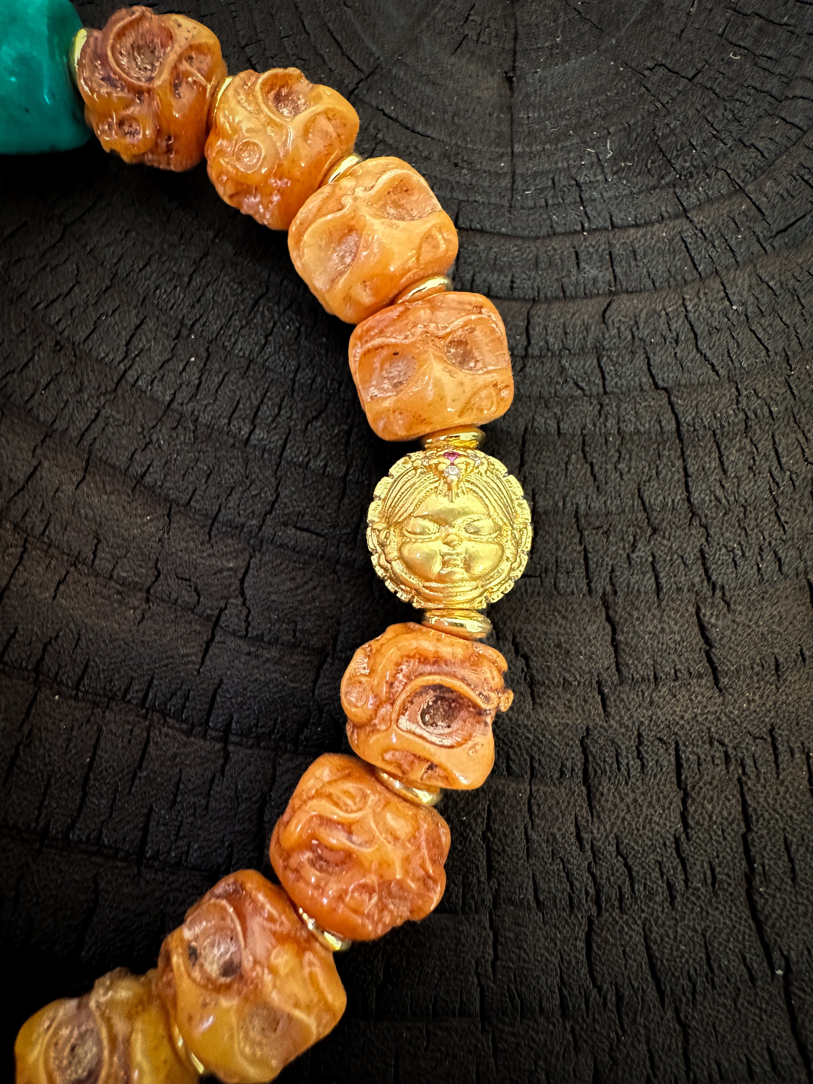 Tibetan Yak Bone Zajilam Handcrafted Bracelet – Spiritual Craftsmanship and Unique Design