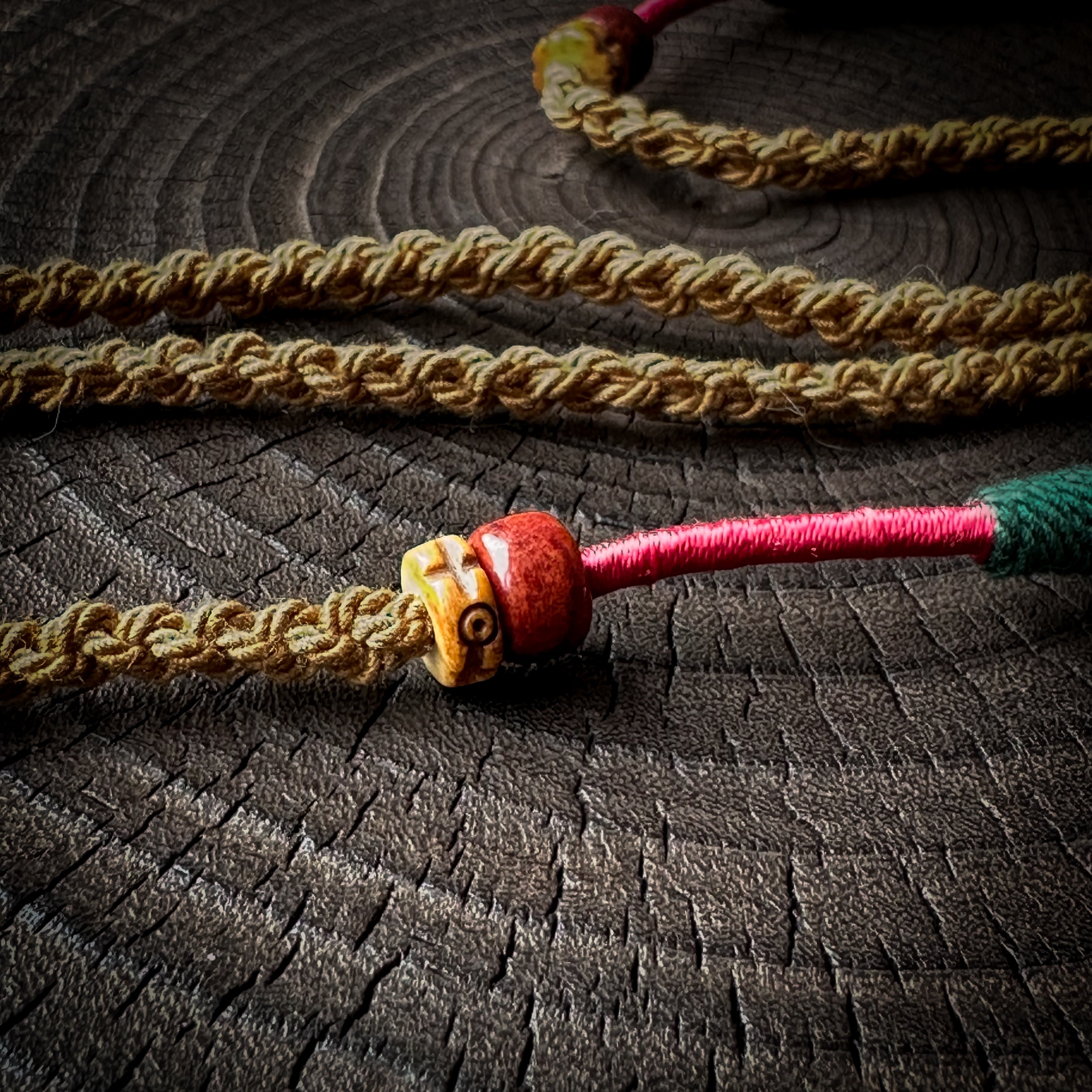 Tibetan Silver Cotton Cord Necklace – Handmade Pendant Necklace