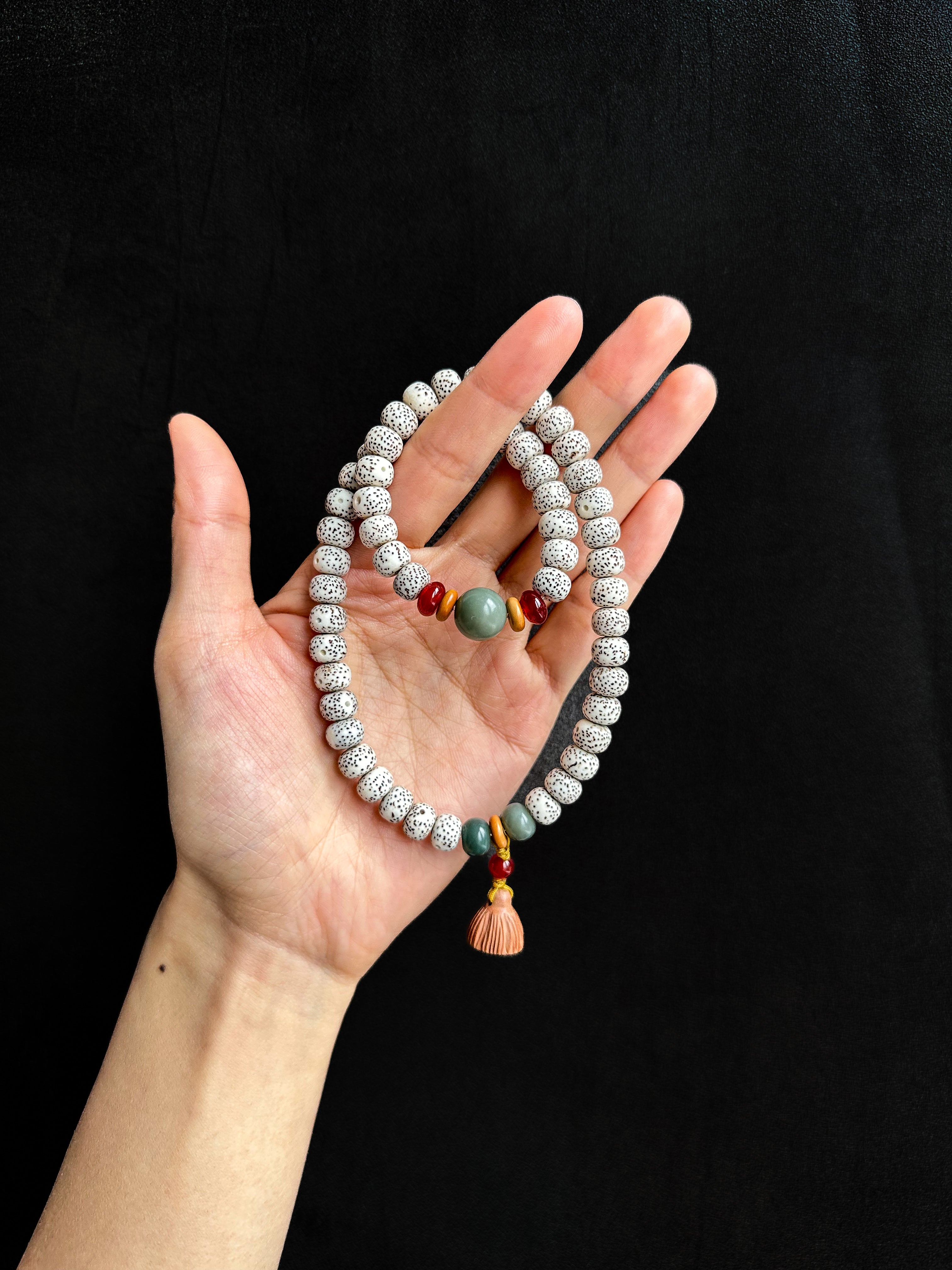 Sacred Bodhi Mala Bracelet – Double Strand with Timeless Wisdom