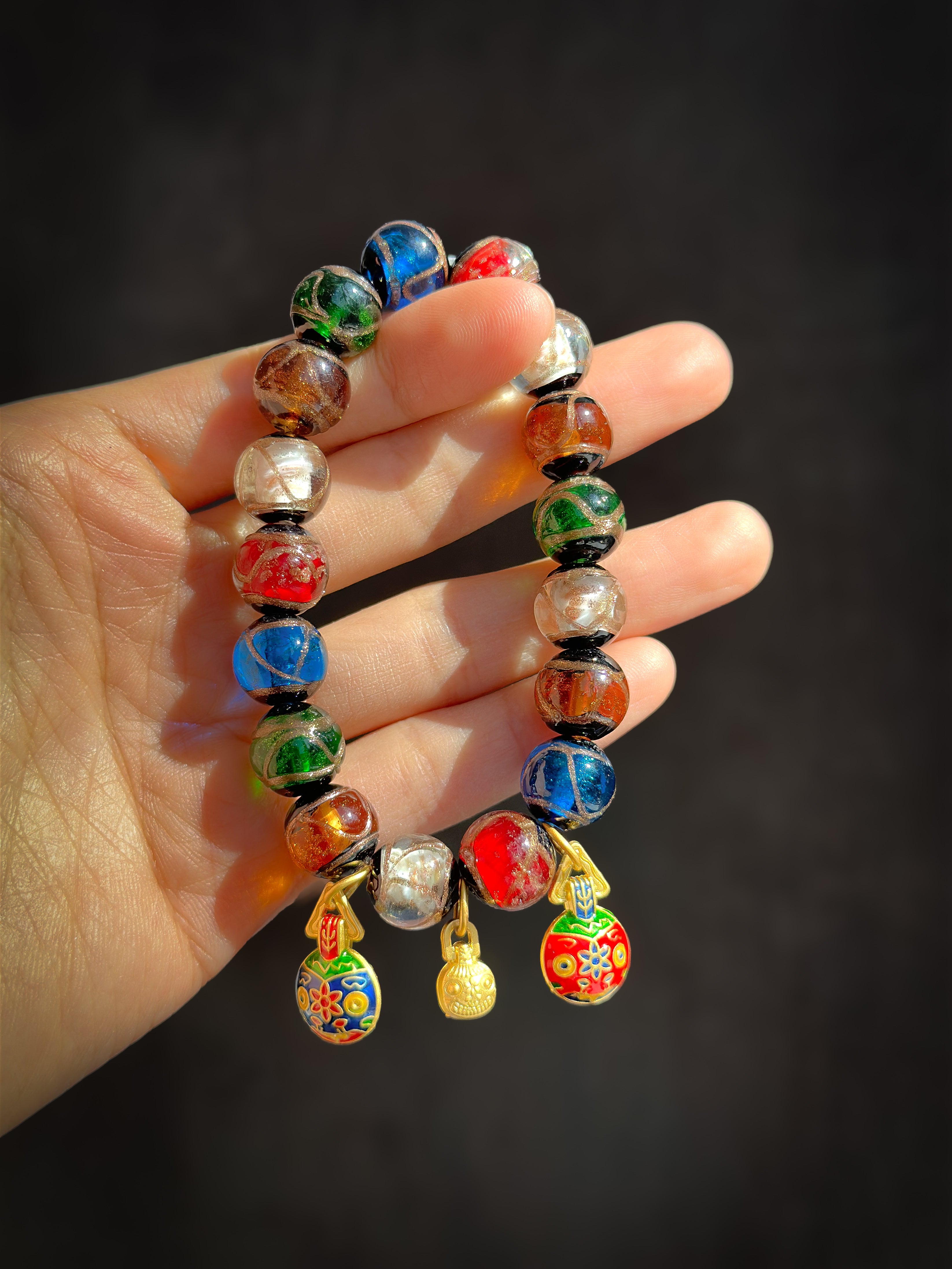 Five-Color Scented Ash Glass Bracelet – The Golden Beast Family Trio