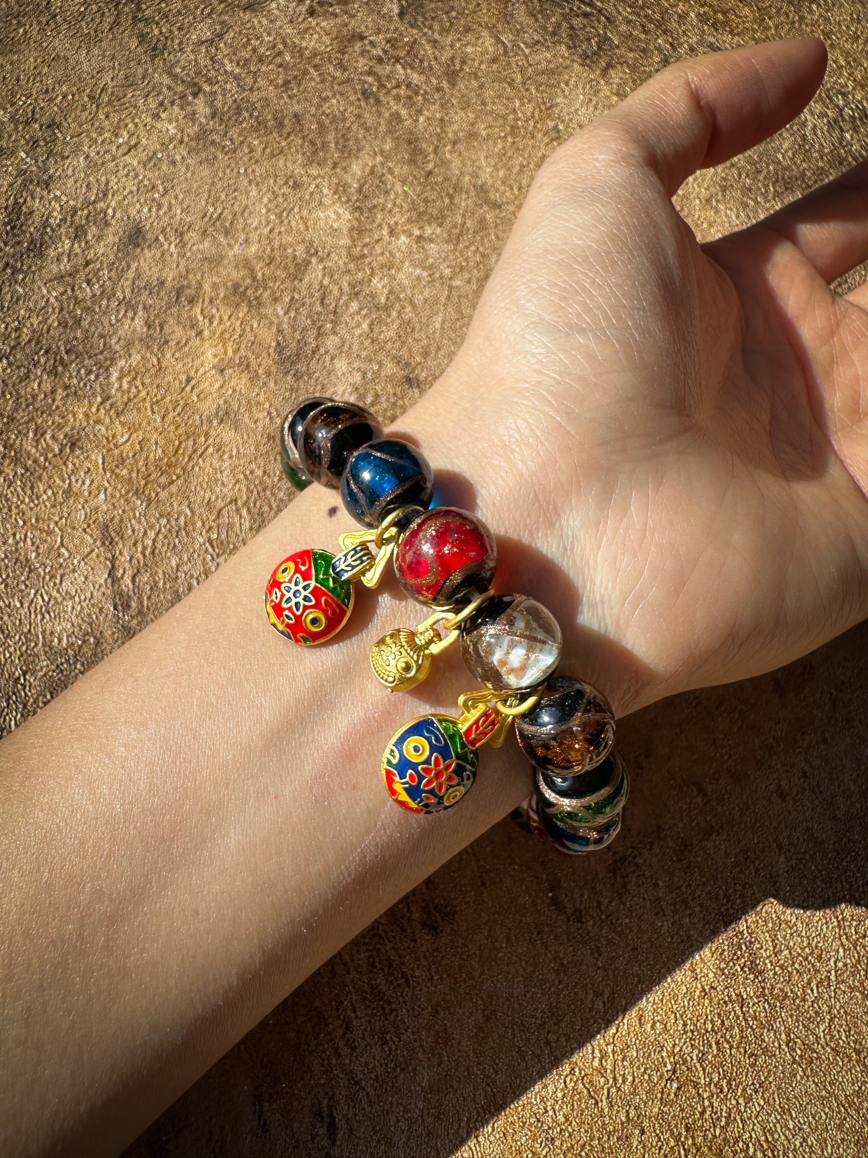 Five-Color Scented Ash Glass Bracelet – The Golden Beast Family Trio