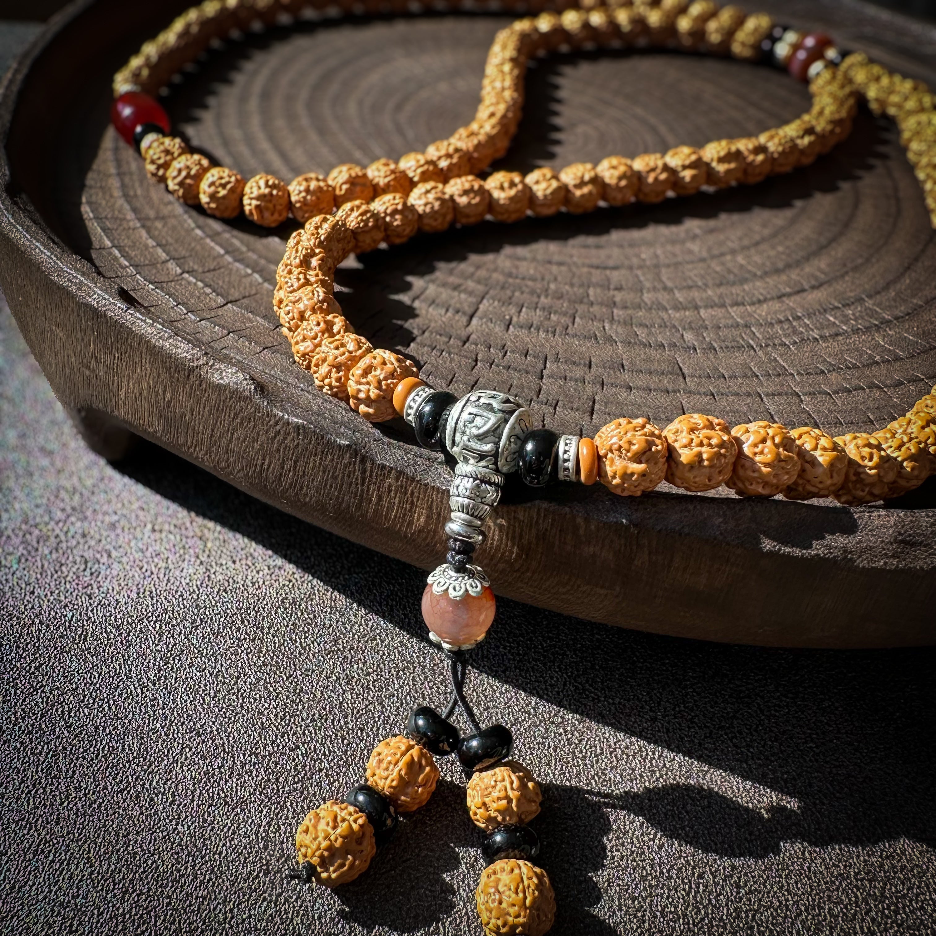 Little Vajra Bodhi Bead Mala Necklace – 108 Beads of Spiritual Resonance