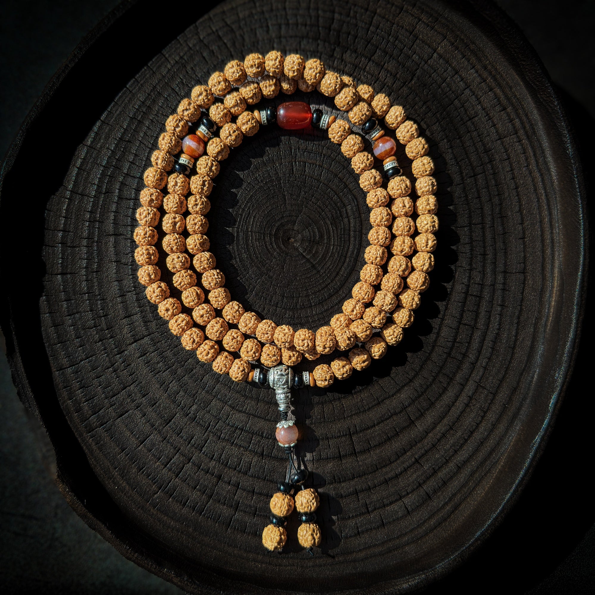 Little Vajra Bodhi Bead Mala Necklace – 108 Beads of Spiritual Resonance