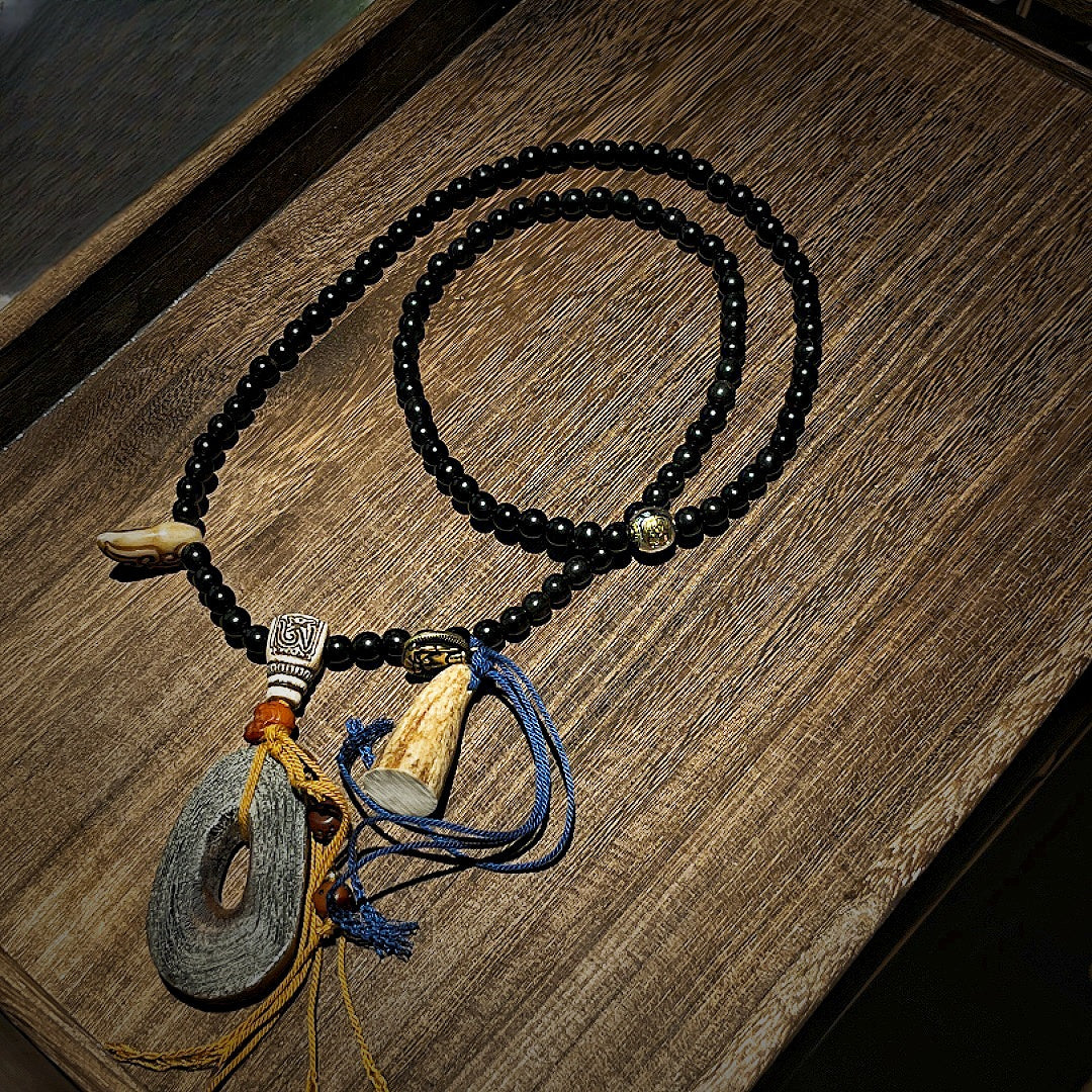 Sacred Black Horn Pendant – Zaki Lam Guardian Necklace