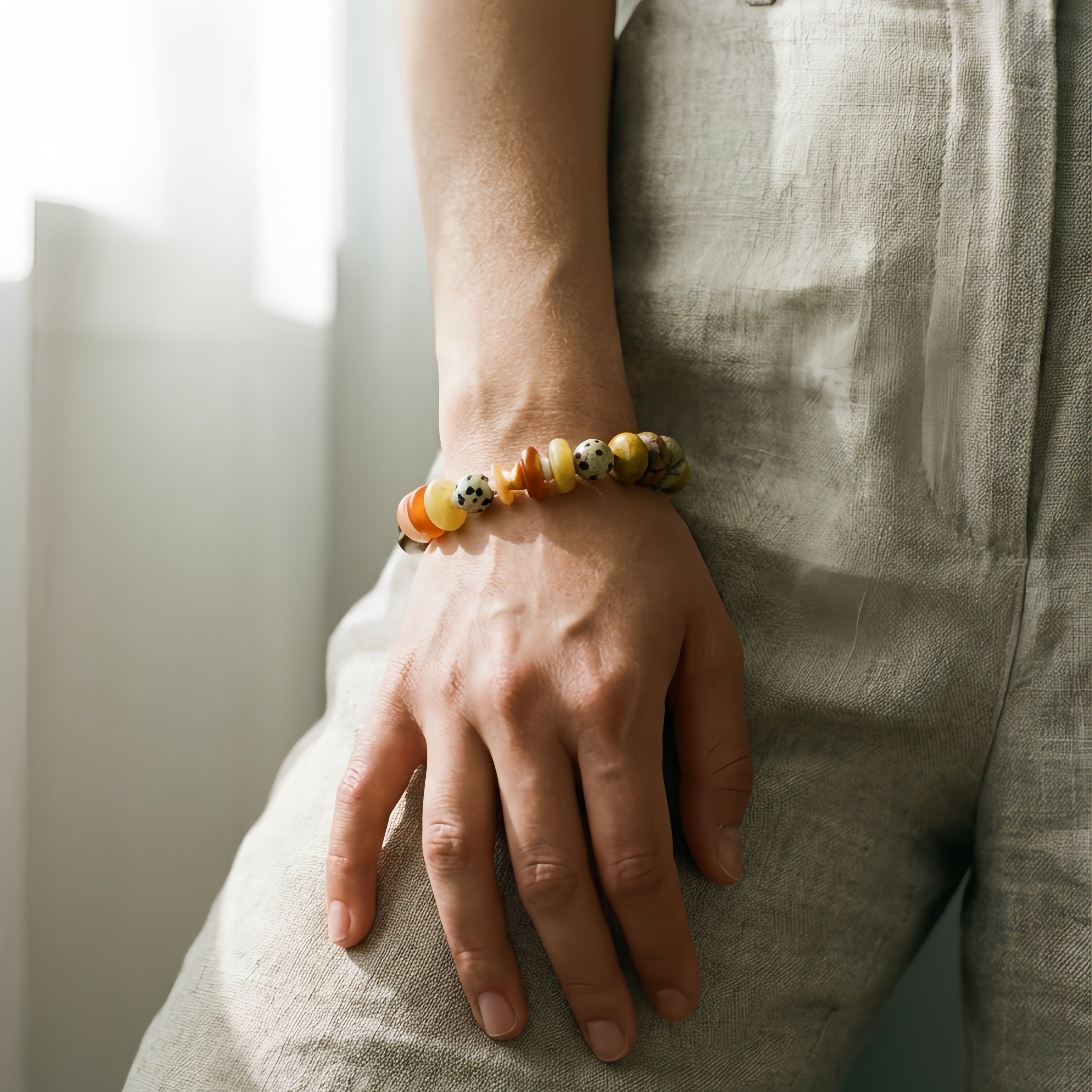 The Earth Anchor · Multi-Gemstone Grounding Bracelet