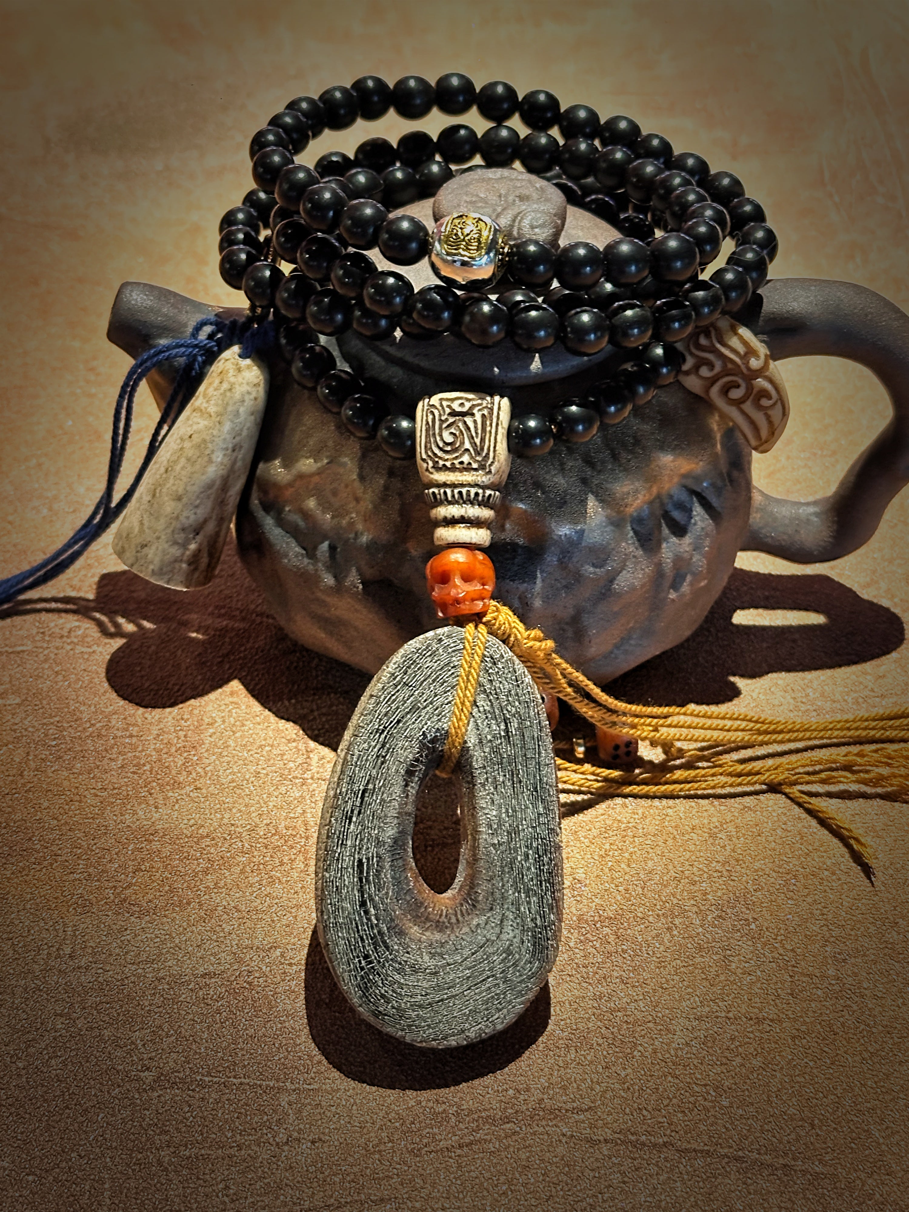 Sacred Black Horn Pendant – Zaki Lam Guardian Necklace