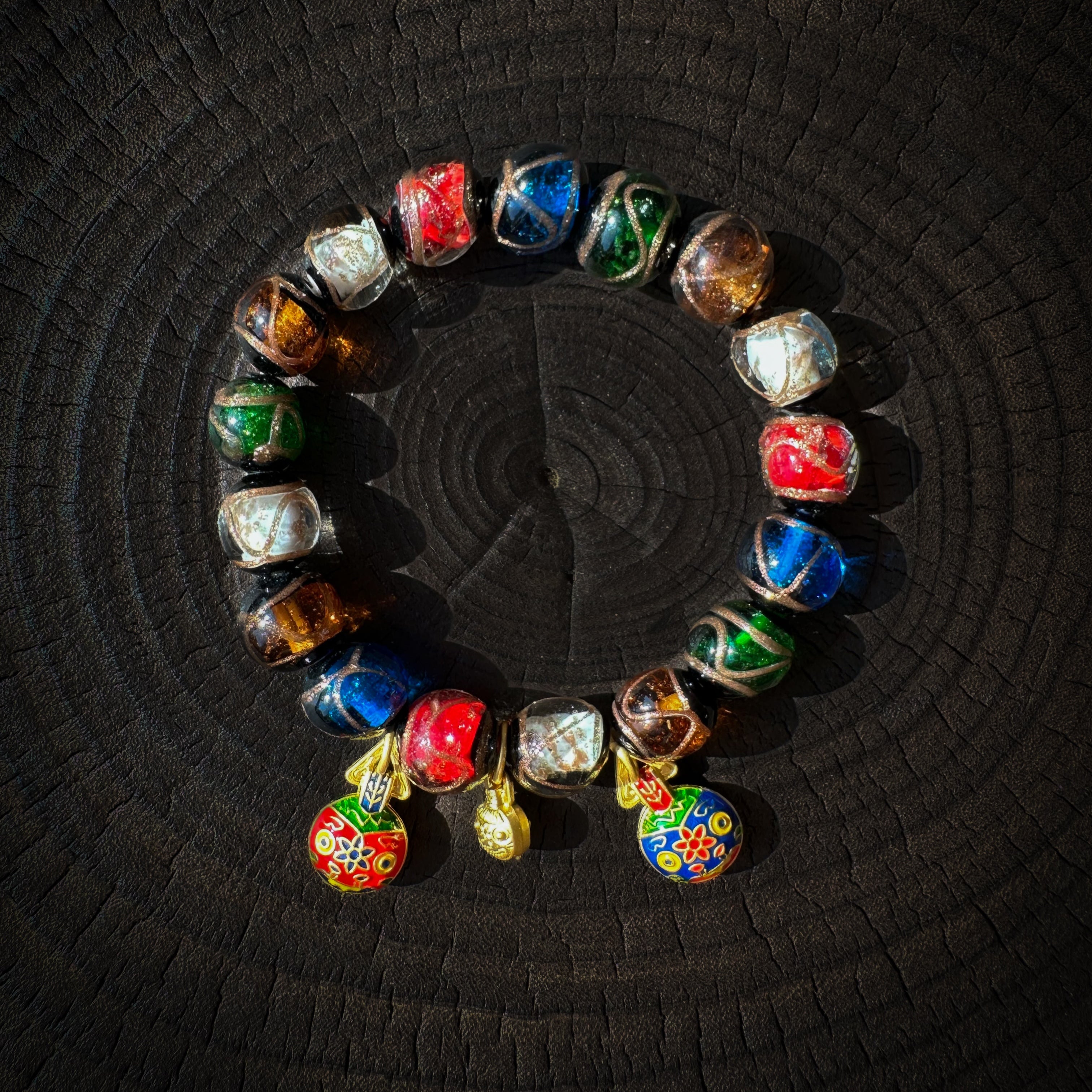 Five-Color Scented Ash Glass Bracelet – The Golden Beast Family Trio