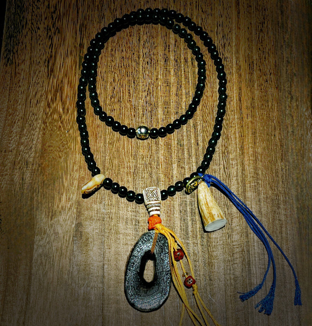 Sacred Black Horn Pendant – Zaki Lam Guardian Necklace